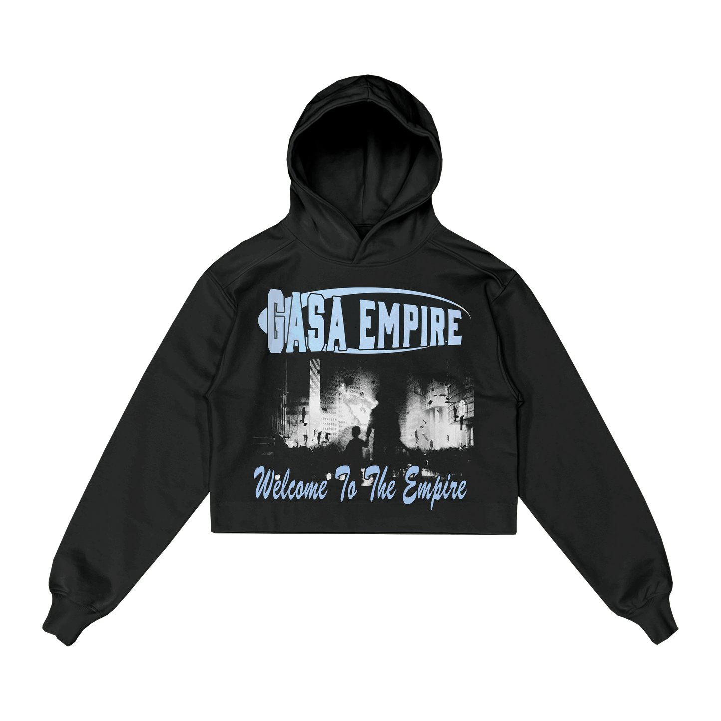 CHAOS CITY CROPPED HOODIES